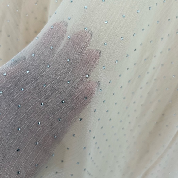 Zara Oversized Rhinestone Semi Sheer Blouse - Picture 7 of 9